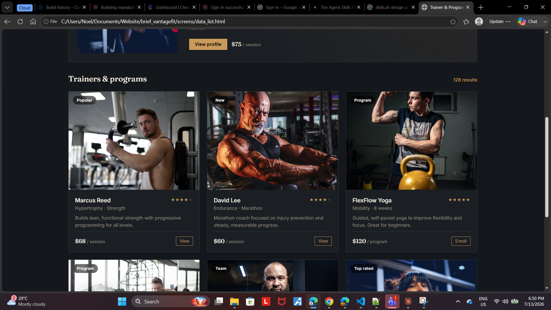 Vantage Fit multi-screen consistency